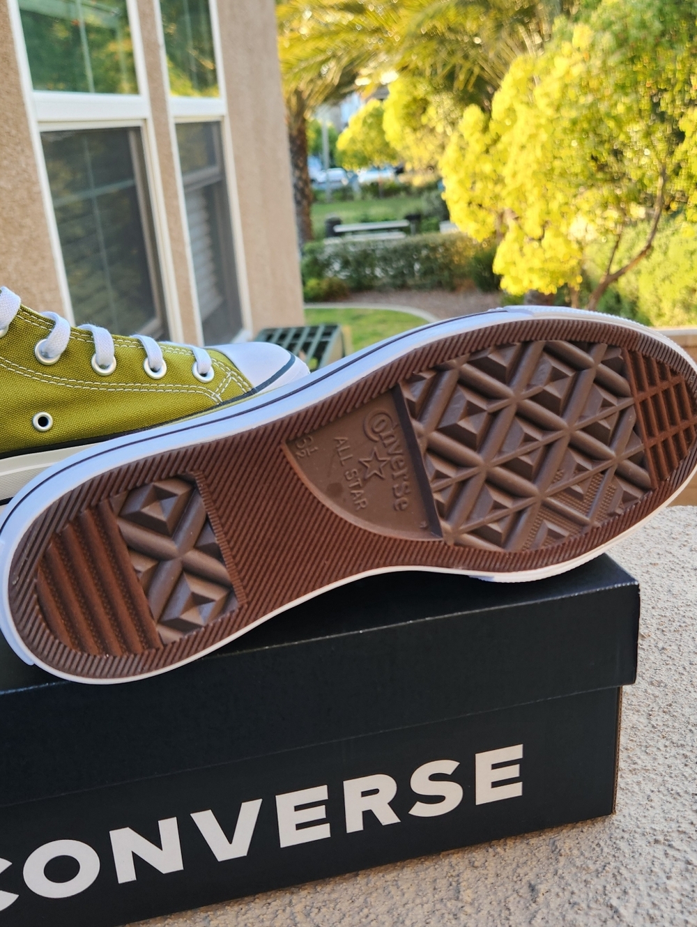 Converse Chuck Taylor All Star High Top Sneakers - Olive Green - Picture 10 of 11